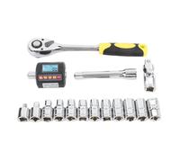 TIKATARER Compteur de Torsion Numérique 135Nm, écran LCD Adaptateur 1/2 Pouces, Données de Stockage, Arrêt Automatique pour l'entretien des Vélos Automobiles