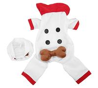 TIKATARER Costume de Santa de Chien, Animal de Compagnie Confortable Vêtements Chauds Boy Chien Tenue de Noël de Noël de Chapeau de Ensemble de Vêtements de Combinaison Sweat à Sweat de de pour Les