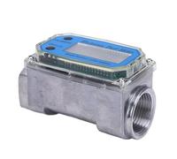 TIKATARER Débitmètre à Turbine Numérique, Débitmètre à écran LCD, Compteur NPT avec Mesure à Plusieurs Unités, Idéal pour l'eau, le Gaz, l', ', Construction Métallique Robuste (32mm)