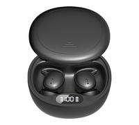 TIKATARER Écouteurs Bluetooth sans Fil, écouteurs de Sommeil Antibruit avec Affichage Numérique de la Puissance, Portables Respectueux de la Peau, Idéaux pour Dormir (Black)