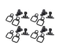 TIKATARER Écrou fileté à Double Cosse pour Rail en L, Crochets d'arrimage en Métal avec Anneau de Crochet d'ancrage, Raccord à Goujon fileté pour Rail en L, Charge de Travail de 6 000 LB