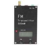 TIKATARER Émetteur Stéréo FM 500 MW avec écran LCD, Fréquence Réglable de 88 à 108 MHz, Portée de 2 000 M, alimenté par USB de Type C, Mémoire de 320 Fréquences pour Station
