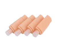 TIKATARER Ensemble de Bouteilles de Voyage 4 en 1, Distributeur de Gel Douche Rechargeable en Silicone, Récipients Portables Anti-fuite avec Design Compressible, Idéal pour les Voyages, la Salle de