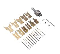 TIKATARER Ensemble de Fabrication de Perles en Bois, 11 Lames de Coupe en Carbure en Forme de C pour Sphères Lisses en Teck d'acajou et de Palissandre, avec Plusieurs Tailles de 6 Mm à 25 Mm, Idéal