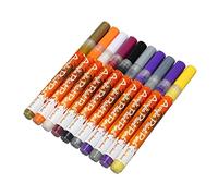 TIKATARER Ensemble de Stylos pour Nail Art, 10 Pièces, Stylo à Points coloré pour Peinture des Ongles avec Pointe Fine, Outil de Conception de Motifs Floraux à Faire Soi-même