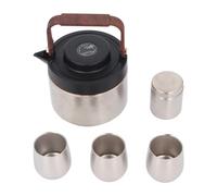 TIKATARER Ensemble de Théière Ti avec Tasses à thé de 120ml, Boîte à thé de 200ml pour les Réunions de Famille, Théière Isolée de 1000ml avec Infuseur, Poignée Résistante la Chaleur