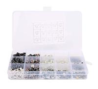 TIKATARER Ensemble D'Interrupteur Tactile à Bouton-poussoir, 750pcs 15 Valeurs Light Plastic Light Touch Micro Switchs Pushutton Interrupteur avec Boîte de Stockage Transparent pour les