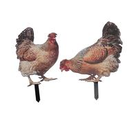 TIKATARER Faux Poulet, 2pcs Simulation coloré Poulet Brouillon de Extérieur Décor de Enide