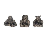 TIKATARER Fighting Animal Bouches de Ventilation pour Véhicule, Lot de 3 | Figurines de gorille loup lion, décor en résine, diffuseurs d\'aromathérapie pour les amateurs de voitures, accessoires