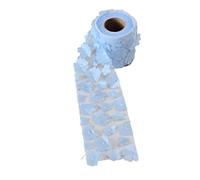 TIKATARER Fleurs Rouleaux de Tulle, Fleurs Rouleaux en Tulle 8 Cm 10yd (bleu clair)