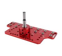 TIKATARER Gabarit de Goupille D'étagère, Gabarit de Goupille D'étagère et de Charnière 2 en 1 avec 4 Tailles de Forets 1/4 Po 5mm 2mm 35mm, Outil D'armoire Tout en Métal