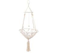 TIKATARER Hamac pour Chat en macramé, Balançoire pour Chat au Plafond tissé à la Main, Lit Suspendu pour Chaton avec Une Jolie Décoration et Un Lieu de Repos Confortable, Idéal pour Jouer au Mur et