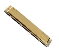 TIKATARER Harmonica, Harpe Diatonique Professionnelle à 24 Trous avec Plaque de Base en Laiton de 1,2 Mm et Anches en Bronze Phosphoreux, Idéale pour les Débutants et les étudiants e D (Touche