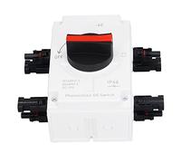 TIKATARER Interrupteur de Déconnexion Solaire, DC1200V 32A 4P PV DC Interrupteur D'isolement Interrupteur de Déconnexion PV Interrupteur de Déconnexion de Panneau Solaire 2 Entrées 2