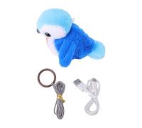 TIKATARER Jouet Interactif pour Chat en Forme d'oiseau Gazouillant, Ailes électroniques Battantes avec des Sons Réalistes, Jouet en Tissu Peluche Doux, Idéal pour Les Chats et Les Chiens d'intérieur