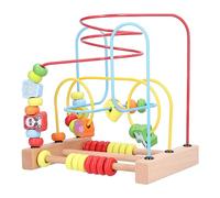 TIKATARER Jouets de Montagnes Russes pour Les Tout-Petits, Jeu de Labyrinthe en Bois à l'extérieur des Jouets pour Les Tout-Petits 1-3 Perles d'apprentissage éducatives