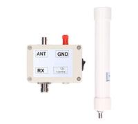 TIKATARER Kit D'antenne de Réception Actif, Câble D'antenne SMA Connector, ABS pour VLF LF HF VHF 10KHz - 30MHz DC5-13V, 100mA, Utilisation Intérieure et Extérieure avec Un Câble Coaxial