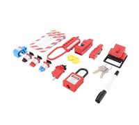 TIKATARER Kit de Cadenassage électrique pour Machines Industrielles, 8 | Kit de consignation de disjoncteur avec 1 moraillon, 6 points de verrouillage, thermoplastique non conducteur, manilles en
