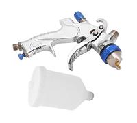 TIKATARER Kit de Pistolet de Pulvérisation d'air à Alimentation par gravité, Connecteur de Pot de Peinture, Ensemble de Pistolet de Pulvérisation de Manomètre avec Réglage du Fluide, Idéal pour la