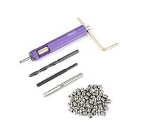 TIKATARER Kit de Réparation de Filetage, 50 Pièces, Inserts Filetés Hélicoïdaux en Fil spiralé en Acier Inoxydable, Inserts Filetés pour Métal, Kit de Réparation de Filetage, Ensemble