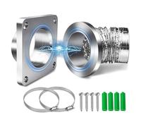 TIKATARER Kit d'évent Magnétique pour Sèche-linge, Couplage Magnétique à Connexion Automatique, Kit de Tuyau Flexible en Aluminium avec Joint Hermétique, Idéal pour les évents Muraux Standard de 4