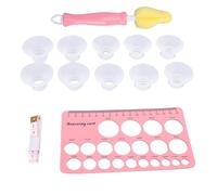TIKATARER Kit d'insertion de Bride de Règle de Mamelon, Kit de Dimensionnement de Bride de 10 Pièces, Outils de Mesure de Mamelon d'allaitement avec échelle Claire de 13 15 17 19 21 Mm, Idéal pour