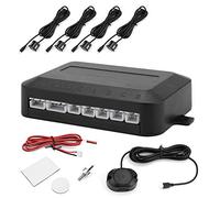 TIKATARER Kit D'inversion de Capteur de Stationnement de Voiture, Kit de Capteur de Stationnement Arrière de Voiture, Alarme de Secours à Ultrasons 12V avec Auto-Test et tonalité