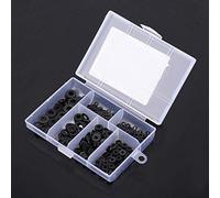 TIKATARER Laveuses en Nylon, 500 Pcs M2-M6 Laveuses en Caoutchouc en Nylon Plate des Plaines Kit d'assortiment avec Boîte (BLACK)