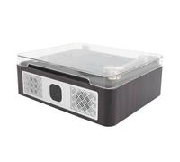 TIKATARER Lecteur CD Rétro, Lecteur CD BT Vintage, de Bureau sans Fil avec Haut-Parleur HiFi, SPDIF, USB, AUX, Batterie 3600 MAh et Télécommande, Boîte en Bois, Idéal pour la Maison et Les Voyages