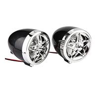 TIKATARER Lecteur MP3 Moto étanche 2 X 10W Bluetooth | Boîtier ABS, Conduite Toutes Saisons, compatibilité avec les Scooters Tout-terrain, Système Audio Stéréo, Prise en Charge