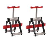 TIKATARER Lot de 2 Serre-joints à Panneaux pour le Travail du Bois, Hauteur Réglable de 12 à 100 Mm, Force de Serrage sur 4 Côtés, Outil de Serrage en Métal Durable pour la Fabrication