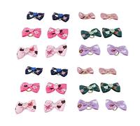 TIKATARER Lot de 24 Nœuds en Poils de Chien pour Chiot Yorkie, Ruban Pur, Accessoires pour Chien, Attaches élastiques pour Cheveux, Nœuds pour Petits Chiens et Chiots, Types d'animaux de