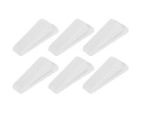 TIKATARER Lot de 6 Butées de Porte pour Bas de Porte au Sol, Butée de au Sol, Butée de Empilable, Protection Murale, de de pour Carrelage, Béton, Tapis, en Bois (WHITE)
