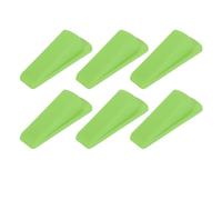 TIKATARER Lot de 6 Butées de Porte pour Bas de Porte au Sol, Butée de au Sol, Butée de Empilable, Protection Murale, de de pour Carrelage, Béton, Tapis, en Bois (GREEN)