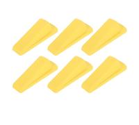 TIKATARER Lot de 6 Butées de Porte pour Bas de Porte au Sol, Butée de au Sol, Butée de Empilable, Protection Murale, de de pour Carrelage, Béton, Tapis, en Bois (YELLOW)