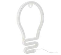 TIKATARER Lumière Néon en Forme d'ampoule, Panneau Néon LED alimenté par Batterie USB au Design Unique, Lampe d'éclairage 'ambiance Chaleureuse pour la Maison, le Bar, la Décoration Murale (BLUE)