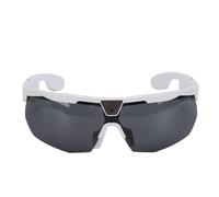 TIKATARER Lunettes de Cyclisme Intelligentes 8MP avec Stabilisation EIS, Traduction en Temps Réel de Réveil Vocal AI, Reconnaissance de Photos, Suppression du Bruit (Lunettes de Soleil (Corps Blanc))