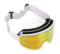 TIKATARER Lunettes de Ski, Protection Anti-buée et UV, Lentilles PC Double Couche, avec Design OTG pour le Ski, le Snowboard, la Moto, Bandeau Réglable en Mousse Respirante et (Monture Blanche