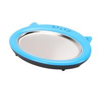 TIKATARER Machine à Crème Glacée Roulée, Plaque de Congélation de Crème Glacée, Plateau à Rouleaux en Acier Inoxydable 304 avec 2 Spatules pour Desserts au Yaourt glacé Faits Maison (BLUE)