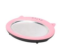 TIKATARER Machine à Crème Glacée Roulée, Plaque de Congélation de Crème Glacée, Plateau à Rouleaux en Acier Inoxydable 304 avec 2 Spatules pour Desserts au Yaourt glacé Faits Maison (PINK)