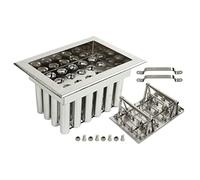 TIKATARER Machine Commerciale de Moule de Bâton de Glace, qualité Alimentaire 304 en Acier Inoxydable épaissi Argent Bâton de Crème Glacée Faisant la Machine pour Bricolage