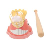 TIKATARER Machine de Lancement de Baseball pour Enfants, Entraîneur de Forme de Dessin animé pour la Pratique, Montez avec Une Batte de Baseball (Pink)