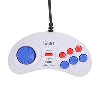 TIKATARER Manette de Jeu 16 Bits Mini Console de Jeu Portable 9 Broches Contrôleur de Jeu Ergonomique Blanc