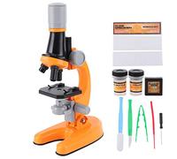 TIKATARER Microscope 40X-1200X pour Enfants, Microscope d'imagerie Optique Professionnel, Lumière LED, à Réglage Rotatif à 90 Degrés avec Culture Pratique, Idéal pour l'apprentissage des Enfants