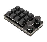 TIKATARER Mini Clavier, 12 Touches, 2 Boutons, Clavier Mécanique Programmable, à Interrupteur Bleu rétroéclairé RVB avec Plug and Play, Idéal pour Les Jeux, Le Bureau, Les Médias et Le Contrôle