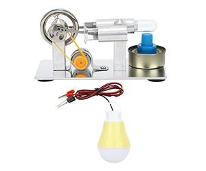 TIKATARER Modèle de Mini Machine à Vapeur en Acier Inoxydable, Jouet d'expérimentation Scientifique Physique à Cadre traité CNC pour Enfant avec adoptabilité Pratique, jouabilité éducative