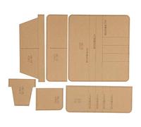 TIKATARER Modèle de Portefeuille en Acrylique, Pochoir d'artisanat du Cuir, Guide de Travail du Cuir avec Papier Kraft de Protection, Idéal pour la Fabrication de Portefeuilles Longs