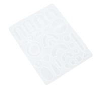 TIKATARER Moule de Boucle d'oreille en Silicone, Ensemble de Moules de Bijoux en Résine élastique, Moule de Pendentif de Boucle d'oreille avec Trou de Suspension, Idéal pour les Porte-clés et