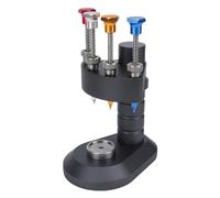 TIKATARER Outil de Réglage Automatique de la Main de Montre à 4 Broches, Presse de Réglage d'horloger Professionnel en Aluminium, Kit de Réparation avec 4 Pointes d'aiguille et 1 Base de Mouvement