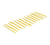 TIKATARER Outils de Sculpture en Argile, 14pcs Outils de Modélisation en Argile en Plastique Polymère d' de Sculpture d' de pour Façonner et Sculpter (YELLOW)